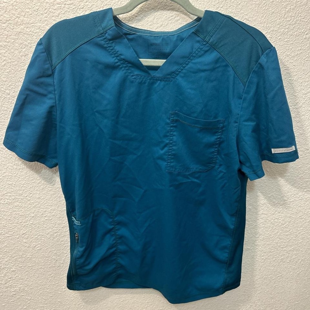 Caribbean Blue scrub‎ top